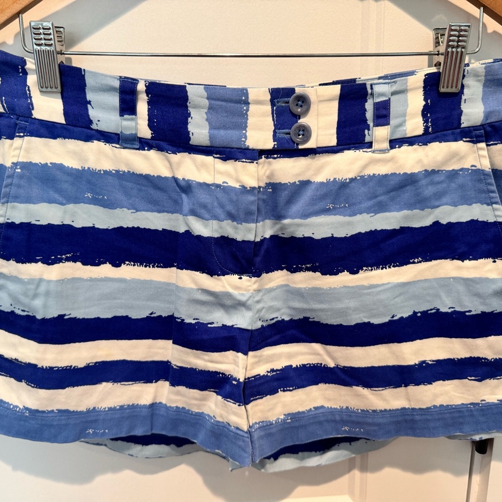 Vineyard Vines Striped Blue and White Women's Shorts Size 6